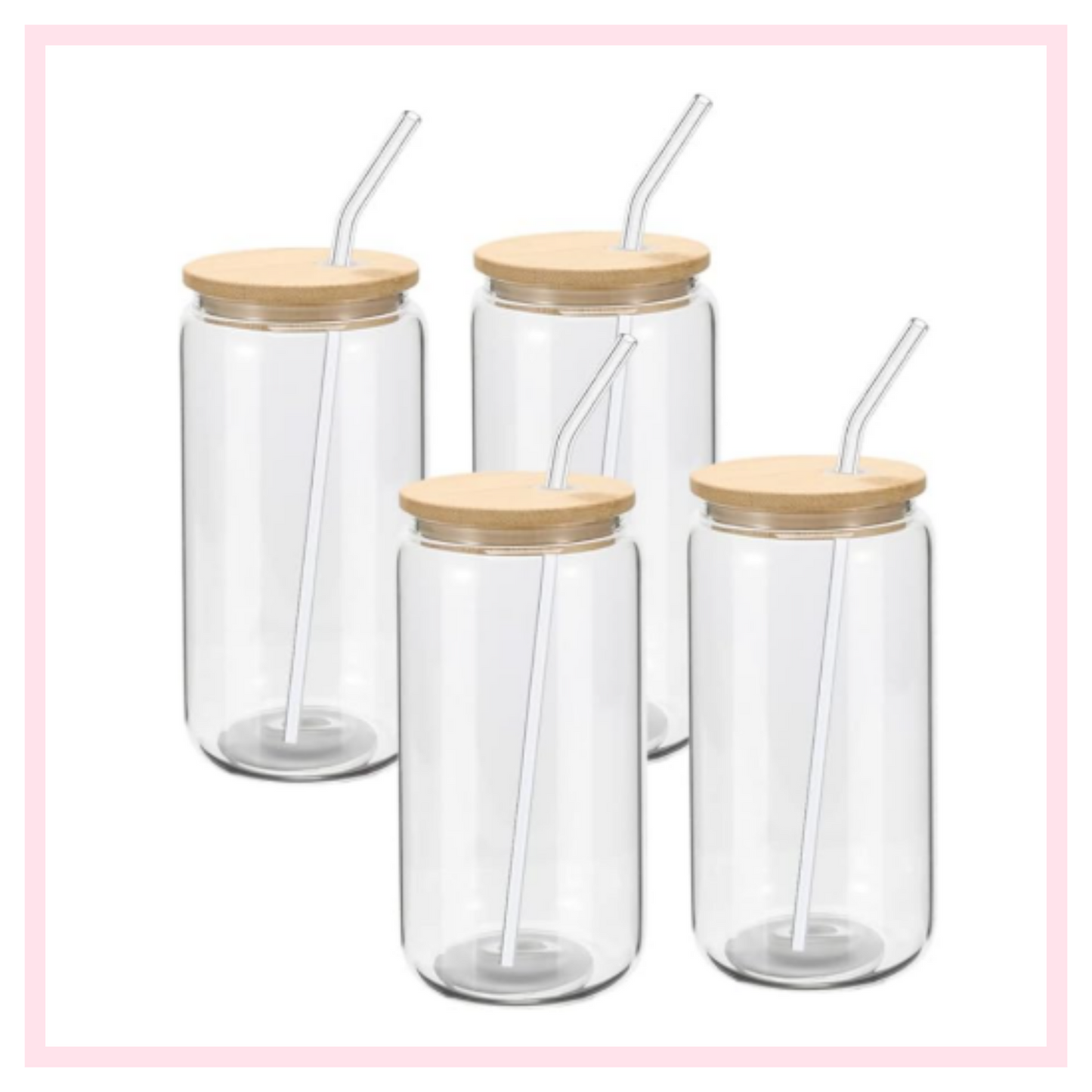 16oz Clear Glass Cup