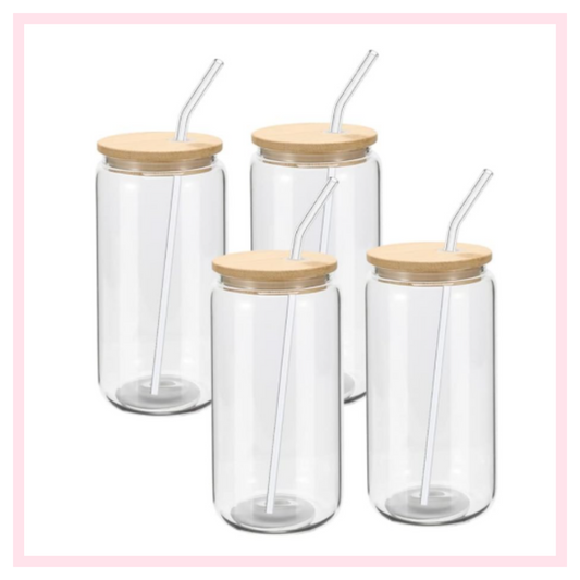 16oz Clear Glass Cup